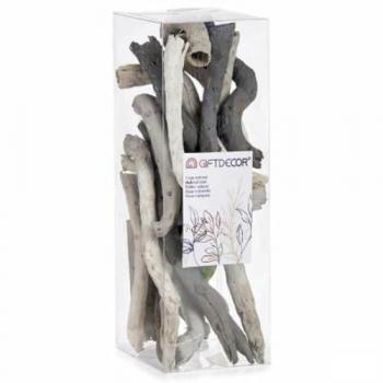 Gift Decor Tronco Decorativo Gris 9 x 27 x 9 cm (12 Unidades) - Aire de Originalidad