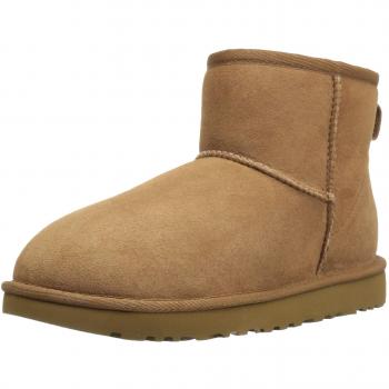UGG Classic Mini II Women's Winter Boots, Sheepskin, Color: Brown/CHESTNUT, Size: 12 M