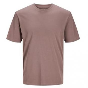 Camiseta Jack & Jones Orgánica Básica con Detalle de Etiqueta, Talla S, Color Mauve