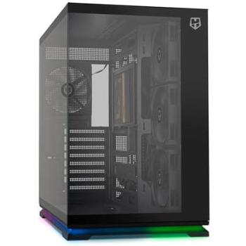 Caja PC NOX Hummer Galaxy Semitorre ATX Compacta con Vidrio Templado y ARGB, 4 Ventiladores PWM, USB-C y USB 3.0