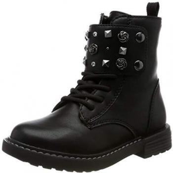 Geox Women's J Eclair Girl C Combat Boots, Black