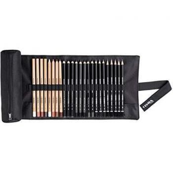 Estuche enrollable de Tela Lyra Set Esbozo 24 Uds.