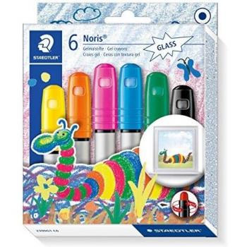 Staedtler Noris Club 2390G1 C6. Ceras con textura gel. Pack de 6 unidades con colores variados.