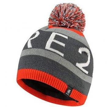 Dare 2b Agitate Beanie Fleece Lined Knitted Bobble Hat Accesorio para la Cabeza, Niños, Fiery Red, 3-6
