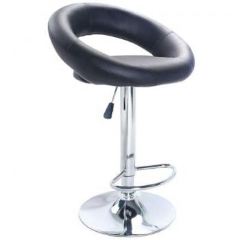 Taburete Giratorio Interior con Asiento de Ecopiel Torino - Negro