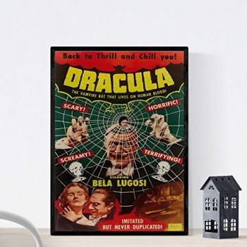 Póster Vintage Cine Drácula Sin Marco - Tamaño A4