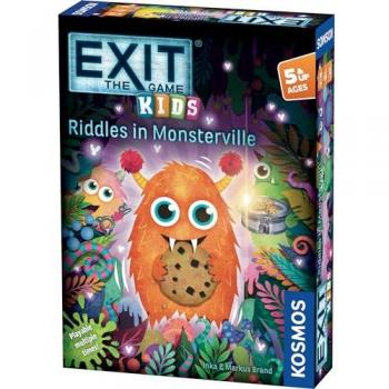 Kosmos Exit: The Game - Kids Edition: Riddles in Monsterville Escape Room Board Game for Ages 5+, Family Fun for 1 to 4 Players