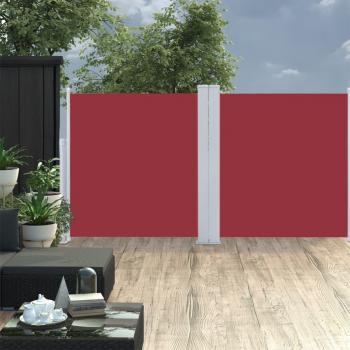 Toldo lateral retráctil rojo 120x600 cm