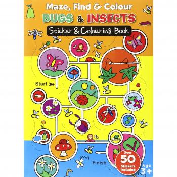 Maze Find and Colour Book - Bugs & Insects