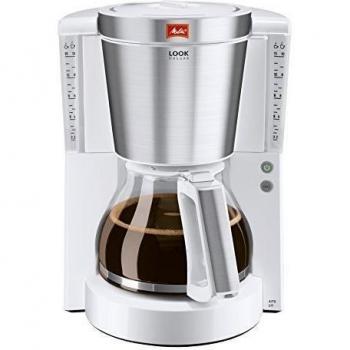 Melitta Look De Luxe 1011-05 - Cafetera de filtro, Aromaselector, blanca/acero