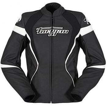 6151-143 L Furygan Xenia Racing Ladies Leather Motorcycle Jacket L Black White