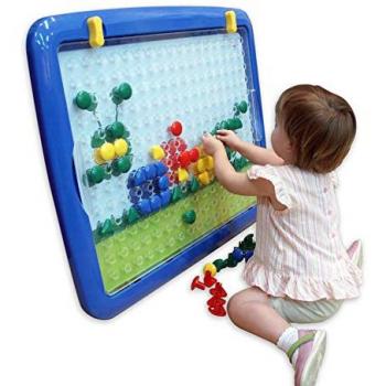 Miniland Superpegs Pizarra Gigante Multicolor - Primary Colors Mosaico para niños (95070)