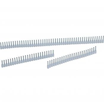 Tiras de manguitos blancos para quadro plus 0,5 mm² x 8 mm - 10 tiras de 50 unidades