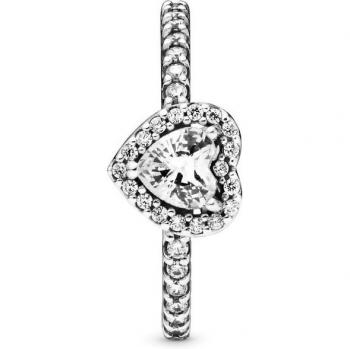 Anillo Pandora Timeless de plata con corazón en relieve