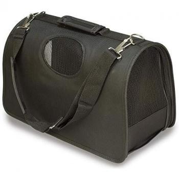 ARQUIVET Bolsa Transportín Negro para Mascotas pequeñas y Medianas - Talla M: 43 x 24 x 26 cm - Perros Adultos, Cachorros, Gatos y Otros - Mochila con Rejilla de ventilación para Perros y Gatos