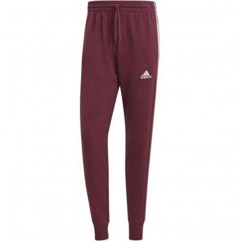 Pantalón chándal adidas French Terry tapered cuff 3 bandas hombre rojo talla S