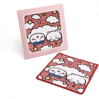 Alpha Chiikawa Cute Chenille Handkerchief Towel 25 x 25 cm - Women's Red Weave