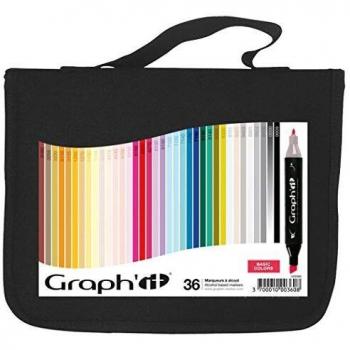 Graph'it GI00360 - Pack de 36 marcadores de doble punta