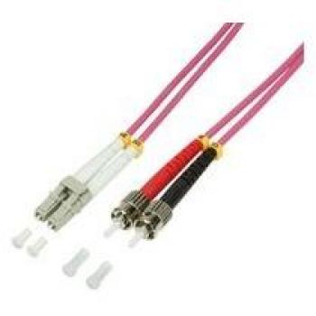 Cable de fibra óptica LogiLink LC-Dúplex 2 x ST OM4, 3 m y Cable de red CAT8.1, 3 m