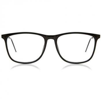 Cuadrado Montura Completa Plástico Negras Gafas Recetadas para Hombre - Gafas Anti-Azules - SmartBuy Collection