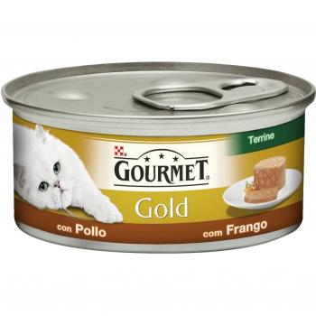 Terrina Gourmet Gold de Pollo para Gatos - Pack de 24 Latas de 85 g