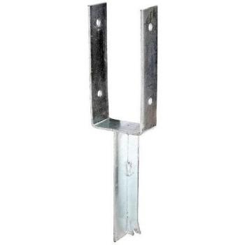 Base de poste U con anclajes de hormigón T-Eisen, 91x200x200x50mm, galvanizada