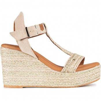Sandalias de cuña de mujer Popa con hebillas