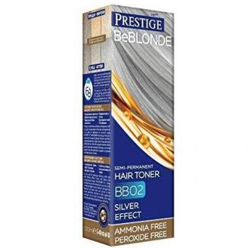 Vips Prestige - BeBlonde Tinte Semi Permanente Color Plata BB02, Sin Amoniaco Sin Peroxide
