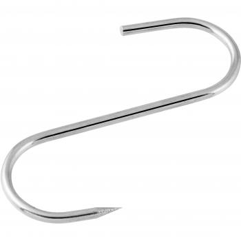 FM Professional Ganchos Carnicero 8Cm, Acero Inoxidable, Color INOX, 8,5cm 10 ud