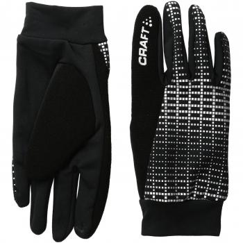 CRAFT cr1904311 – Guantes de Running Unisex, Color 9999 Noir/Reflective, tamaño Large
