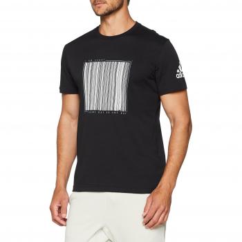 adidas Barcode Tees, Camiseta para Hombre, Hombre, Barcode tee, Negro, Medium