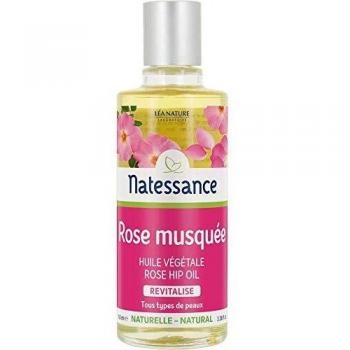 Natessance NATURAL HIP OIL – Revitalising Facial Oil for Women – Antiaging and Restorative for all Skin Types – For Skin Care and Face Care Usage Natural Certified Hip Oil, Rose, 100 millilitre
