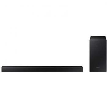 Barra de Sonido Samsung HW-T450 con Subwoofer Activo 2.1 Canales, 300W, DTS y Dolby Digital, Inalámbrica y Alámbrica