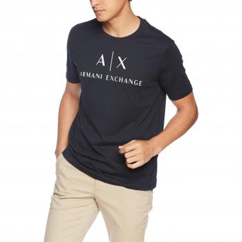 Armani Exchange A X Logo Men's T-Shirt - Navy - Size L - Male