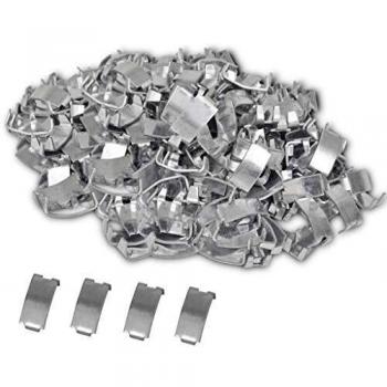 vidaXL 500x Clips Cola de Milano para Alambre de Concertina Acero Galvanizado