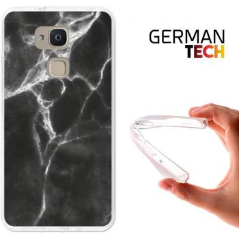 German Tech® - Funda Gel Flexible Art Fit para Bq Aquaris V Plus, Carcasa TPU fabricada con la mejor Silicona, protege y se adapta a la perfección a tu Smartphone y con nuestro exclusivo diseño. Mármol Negro y Blanco