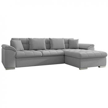 Sofá rinconero Comfivo 107 con función de descanso y caja de ropa de cama, 280x160x76cm, tapizado en Uttario Velvet