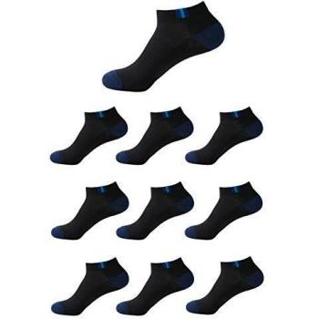 BUDERMMY - 5 o 10 pares de calcetines deportivos unisex con talón y puntera reforzados, calcetines deportivos cortos de algodón para hombre y mujer