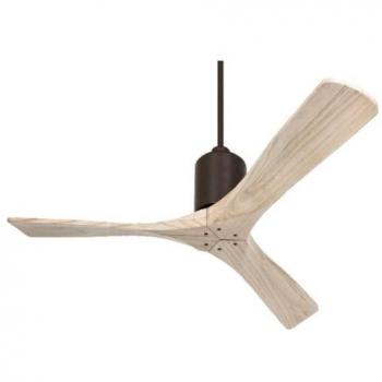 Ventilador de Techo Elegante 35W DC con Aspas de Madera Clara