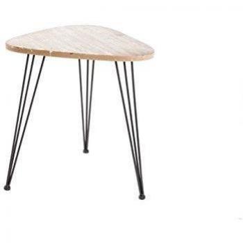 Pide X esa Boca Scandi - Mesa Auxiliar, Madera y Metal, 45 x 47 x 49 cm, Color marrón