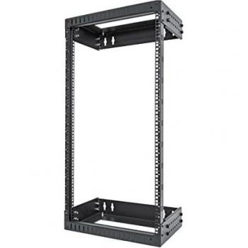 Rack de Servidor Montaje en Pared 21U Abierto Ajustable 30-51 cm con Tuercas y Tornillos