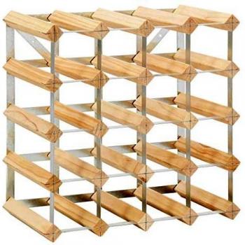 vidaXL Wine Rack for 20 Bottles Solid Pinewood