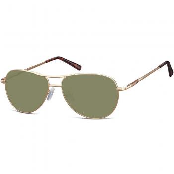Pilot Full Rim Metal Men's Prescription Sunglasses Gold Size 56 - SmartBuy Collection