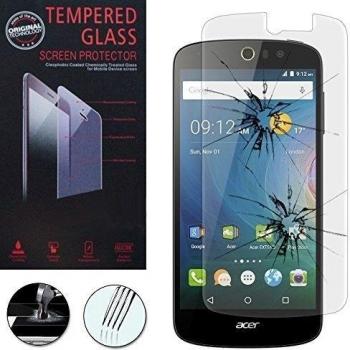 Funda de piel sintética efecto tela con tapa y función atril para Acer Liquid Z530/Z530S 3 protectores de pantalla, 1-Soporte de coche para GPS con pinza ajustable giratoria