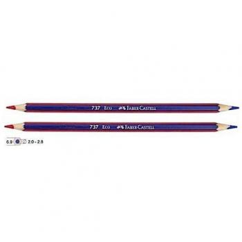 Lápices Bicolor Fino Faber-Castell 2160-RB Hexagonal Rojo/Azul Blíster de 2 Unidades Minas Pelikan para Marcar Azul Caja con 12 Minas