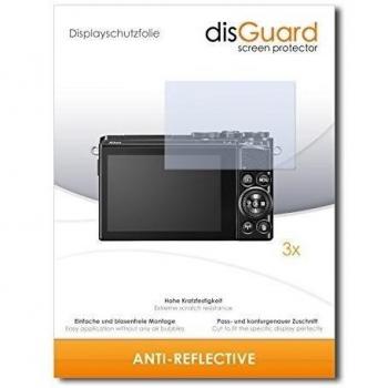 3 x disGuard Anti-Reflective Lámina de protección para Nikon 1 J5 / 1 J-5 / 1J5 - ¡Protección de pantalla antirreflectante con recubrimiento duro! CALIDAD PREMIUM - Made in Germany