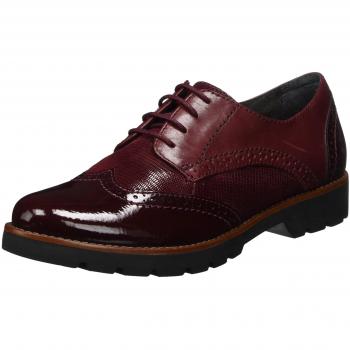 Jana 23702, Zapatos de Cordones Oxford para Mujer, Rojo