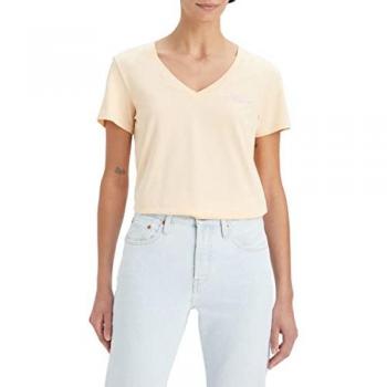 Camiseta Levi's Graphic Perfect V-Neck Manga Corta Cuello Pico Rosa Claro Mujer S