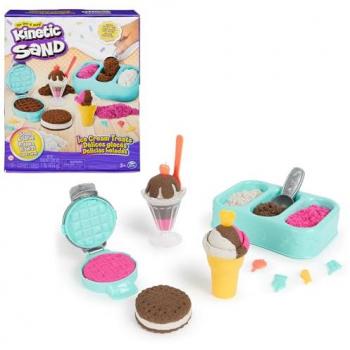 Kinetic Sand - Set de Delicias de Helado 454g - Arena Mágica para Modelar con Herramientas