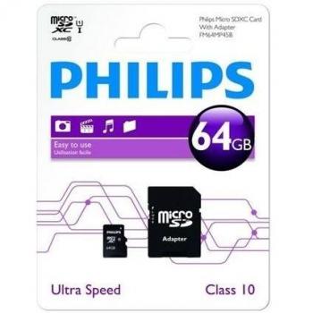 Philips MICRO SD C10 - Tarjeta de memoria SDXC de 64 GB